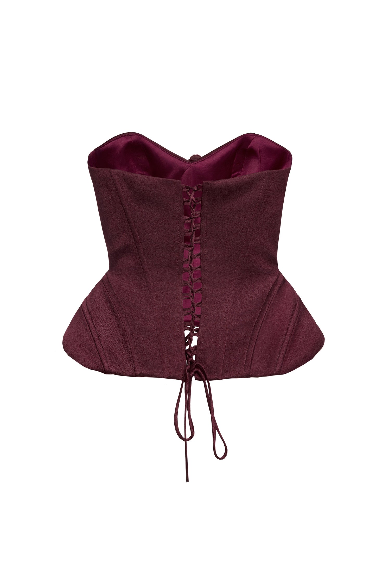 Corset bordo cu detaliu floare