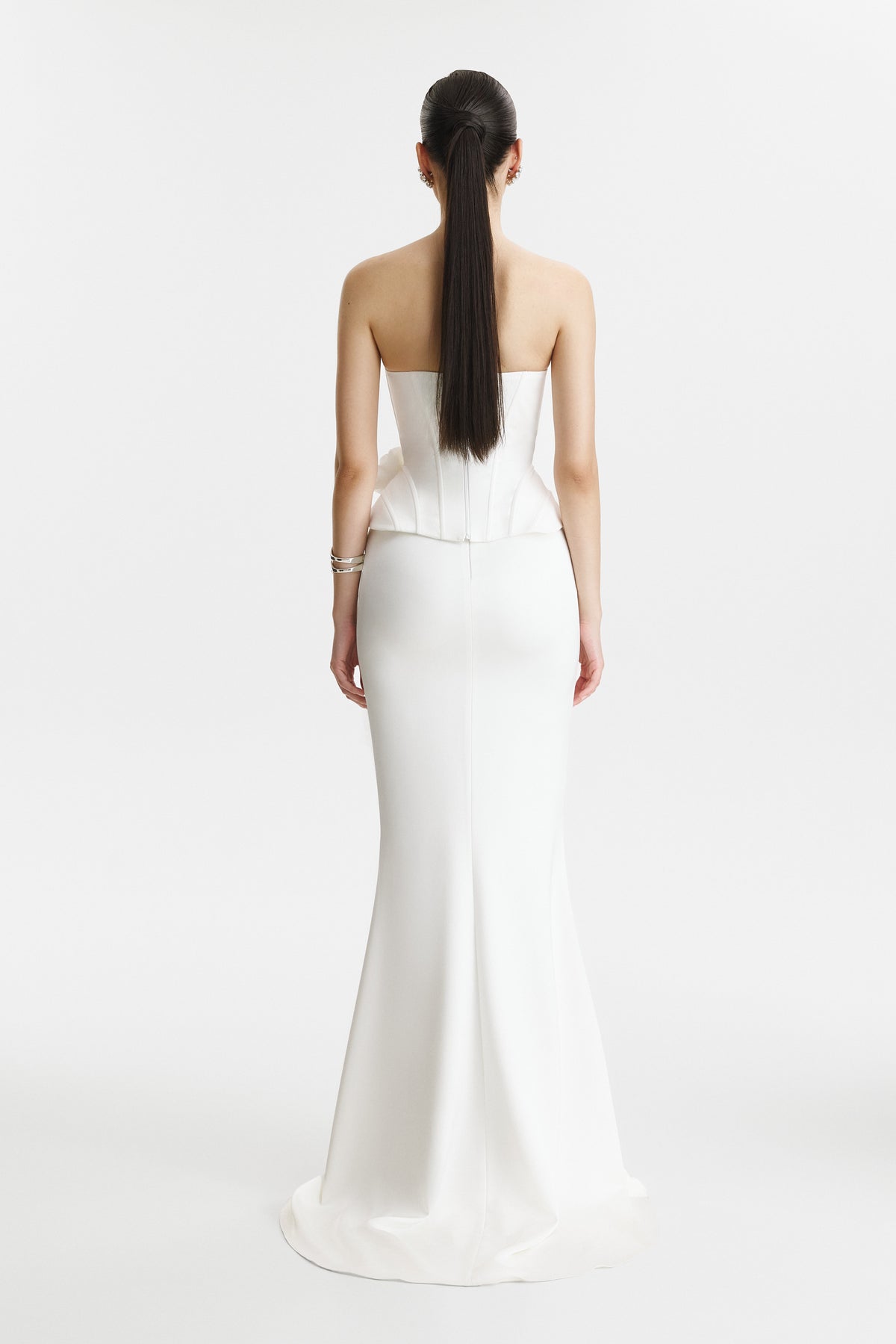 Two-Piece White Corset Wedding Dress