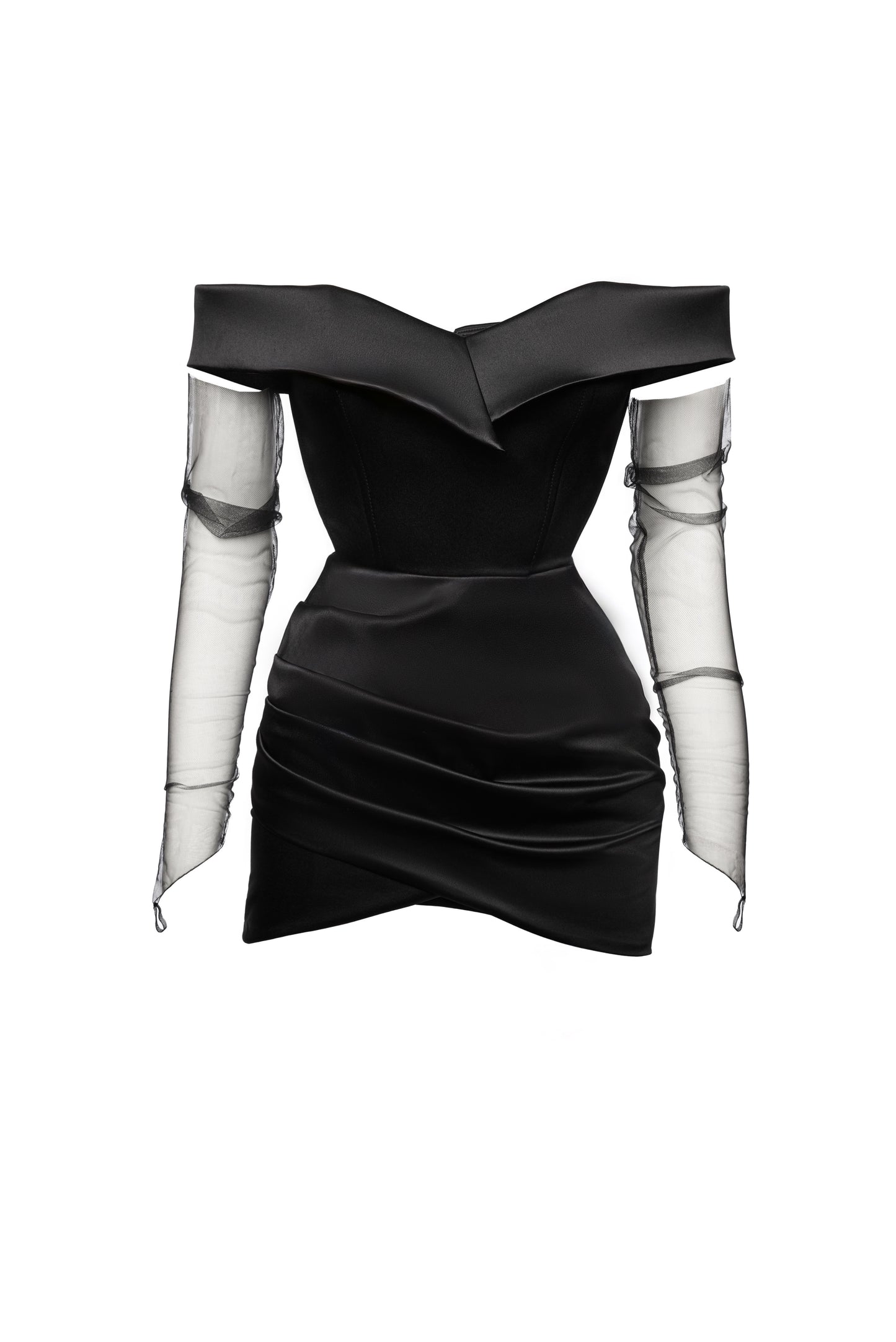 Black Off-Shoulder Mini Dress