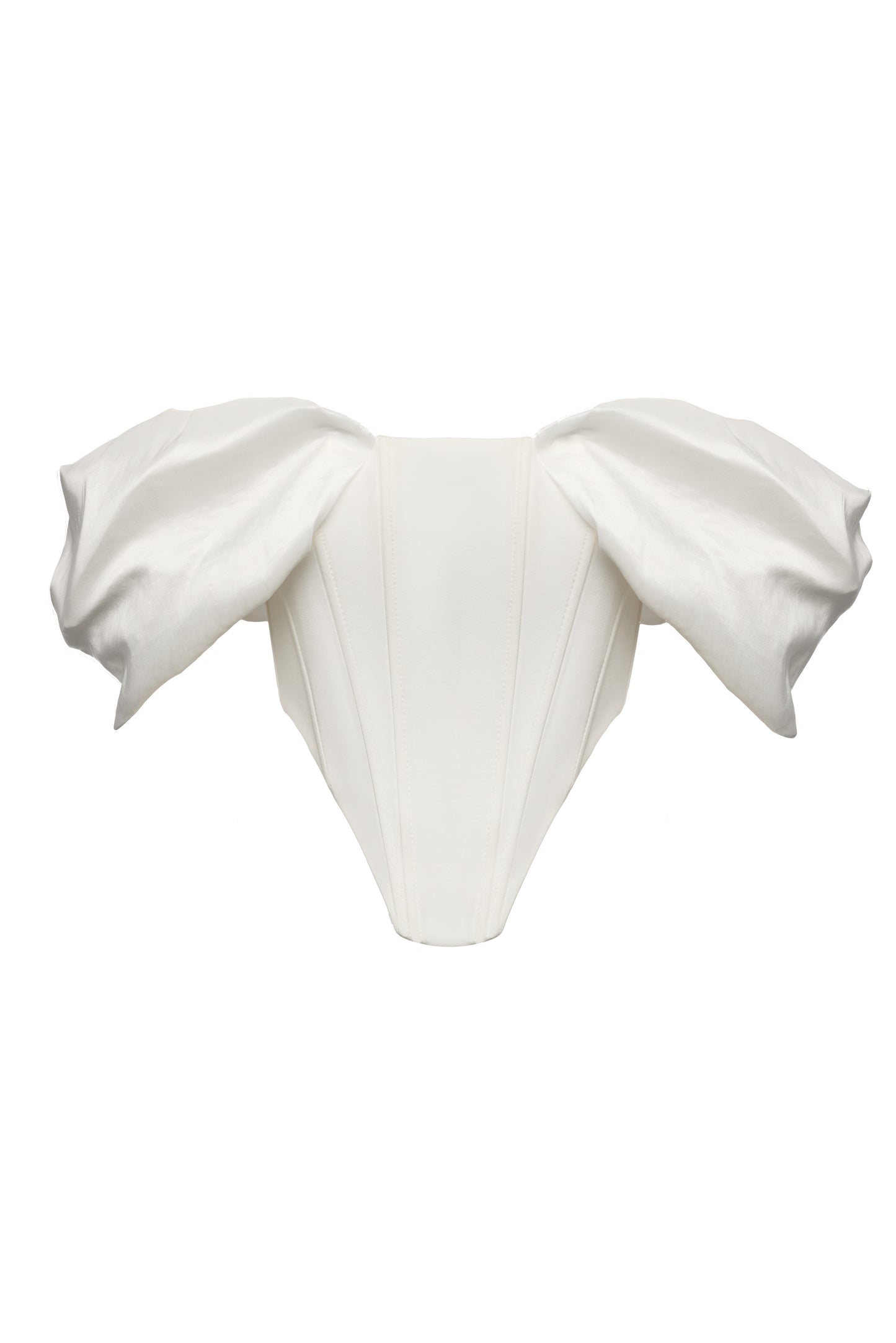 Corset alb cu decupaj in talie