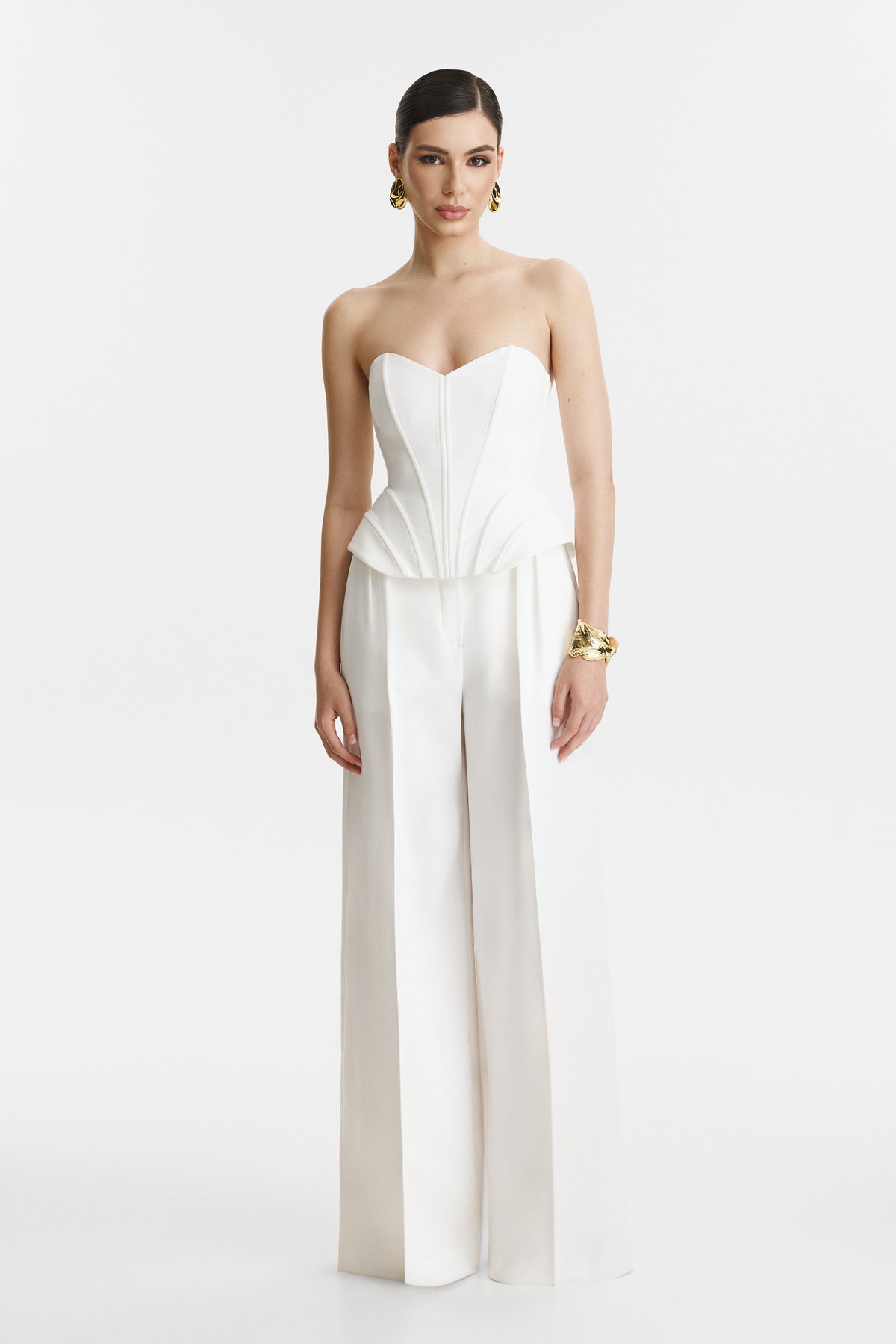 Structured Wool Corset Suit Set