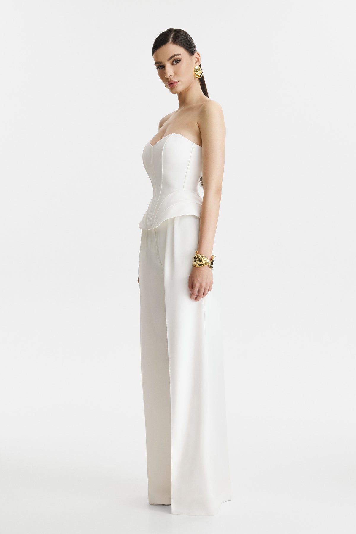 Structured Wool Corset Suit Set