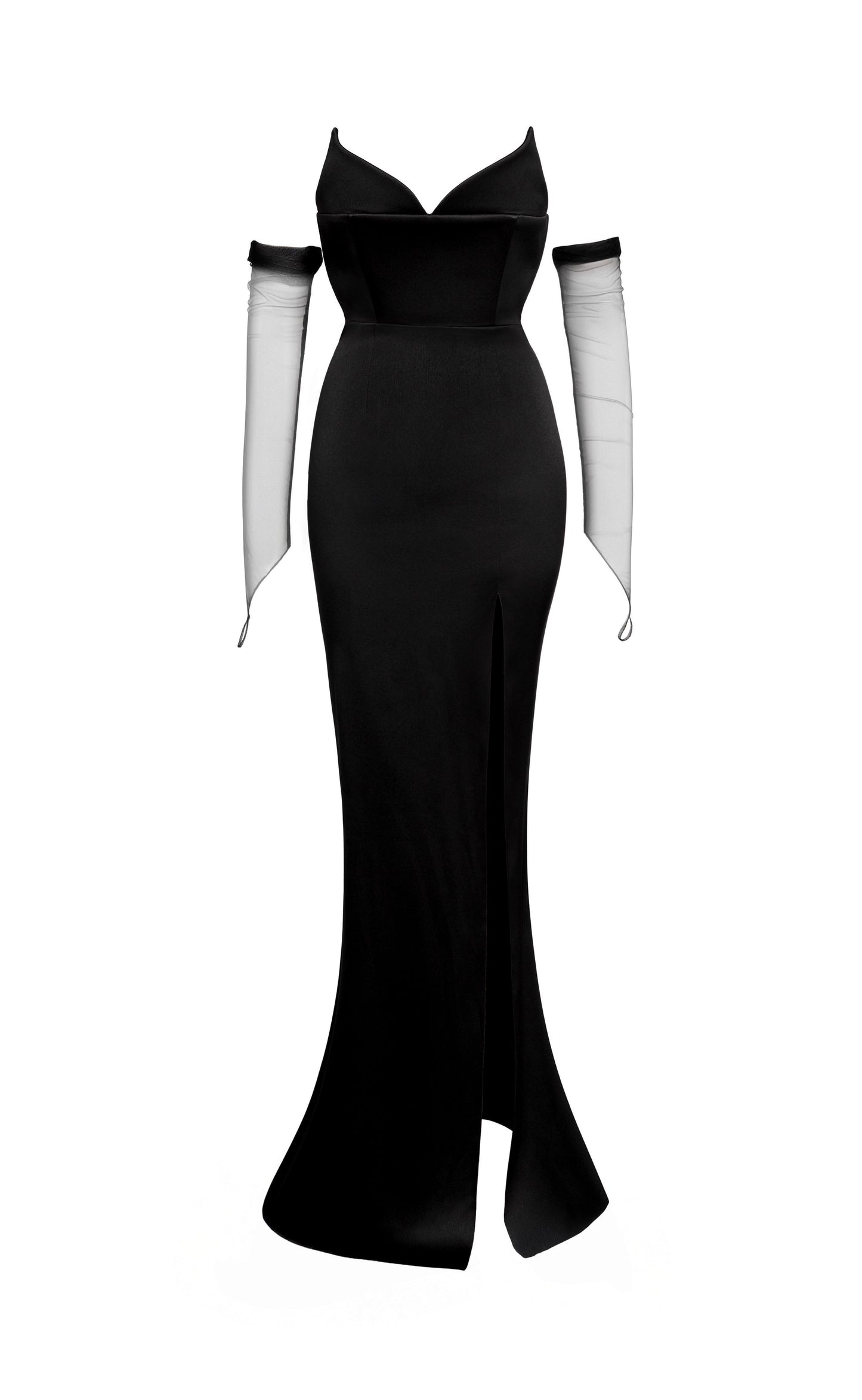 Black corset maxi dress
