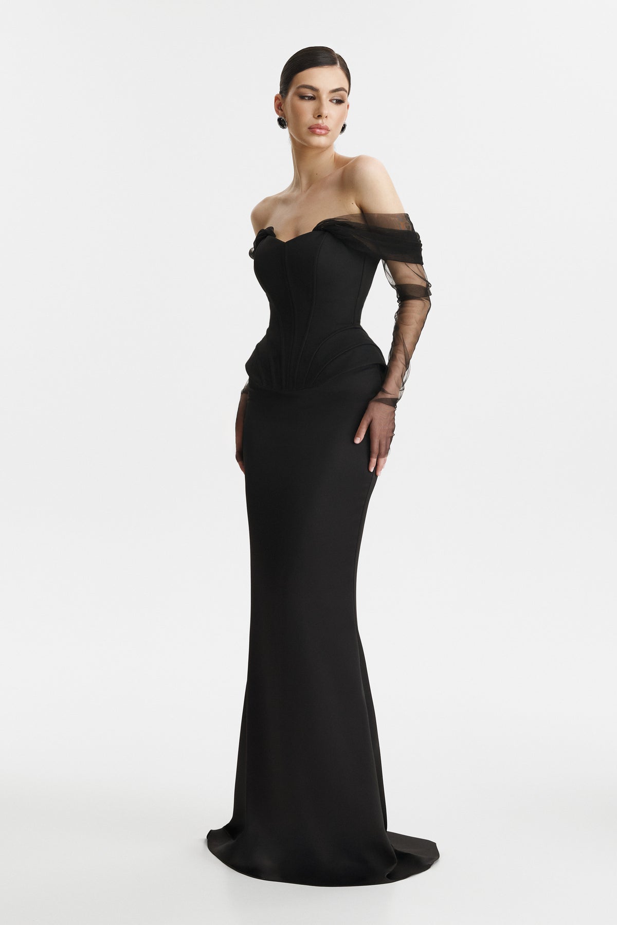Two-Piece Black Corset Dress 
